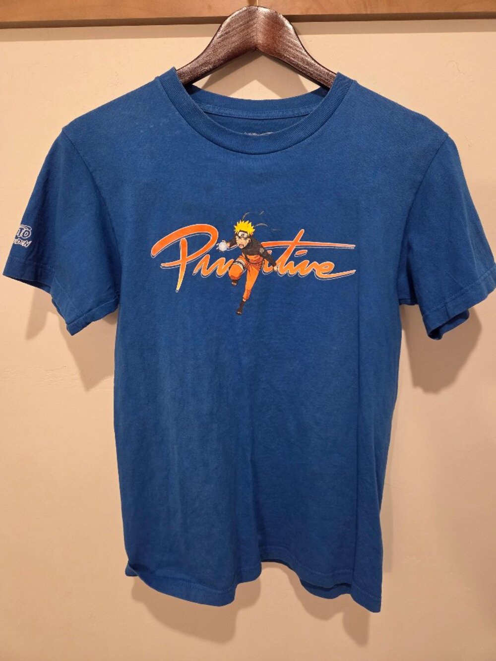 2007 Naruto Shippuden Primitive Skateboarding T-Shirt Men’s Small Blue Anime
